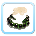 Yeux de sécurité Safety eyes - 8mm Vert Green - FROGandTOAD Créations